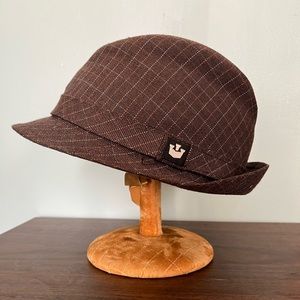 Goorin Bros brown plaid fedora